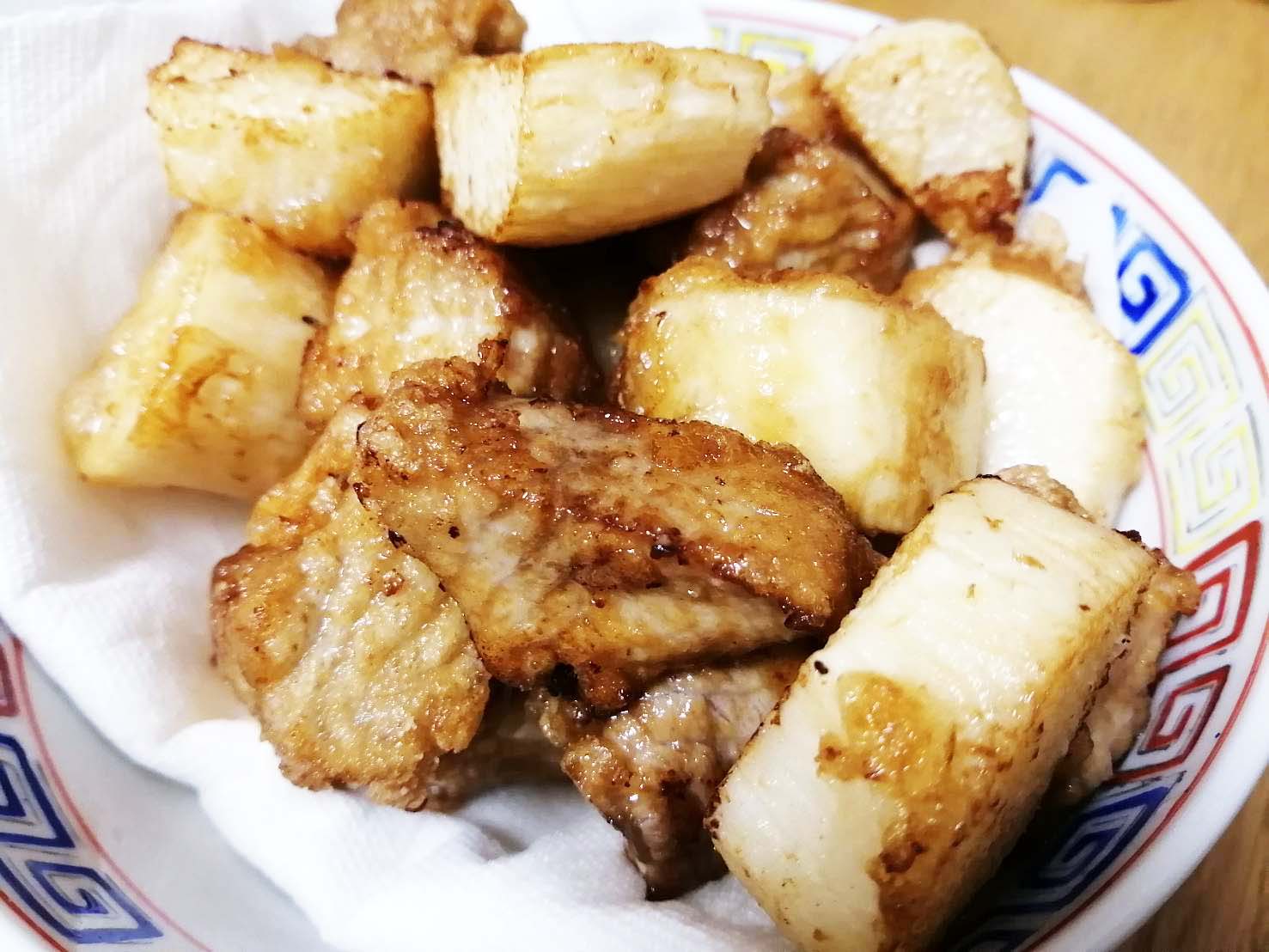 もうかさめ 長芋の竜田揚げをつくる もうかさめは2切れ0円と安いのに美味い レシピ プラ子のお楽しみエッセイ